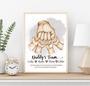 Touching Personalized Dad Fist Bump Canvas Art For Father's Day - Celebrate Family Bond