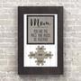 Heartfelt Mom Puzzle Canvas - Personalized Family Wall Art For Mother's Day Or Living Room DéCor