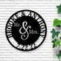 Custom Mr And Mrs Metal Sign For Weddings And Anniversaries - Personalized Date Wall Art For Couples