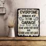 Humorous Dad's Garage Mechanic Metal Sign Decor For Car Lovers - Perfect Workshop Present