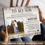 Heartfelt Mother Son Canvas Gift - Personalized Portrait For Rustic Home