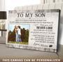 Heartfelt Mother Son Canvas Gift - Personalized Portrait For Rustic Home