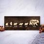 Personalized Papa Bear Wall Decor For Dad's Birthday From Daughter Or Wife - Rustic Wood Sign