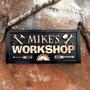 Custom Dad Workshop Name Sign - Perfect Father's Day Or Birthday Gift For His Garage Or Man Cave Decor