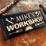 Custom Dad Workshop Name Sign - Perfect Father's Day Or Birthday Gift For His Garage Or Man Cave Decor