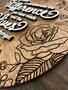 Personalized Floral Engraved Wooden Sign For Retirement Celebration Room DéCor