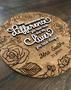 Personalized Floral Engraved Wooden Sign For Retirement Celebration Room DéCor