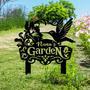 Charming Hummingbird Metal Sign For Grandma Nana's Outdoor Garden DéCor Gift