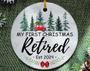 Personalized Retirement Ornament For Christmas Gifts Retirement Theme Ceramic Decoration