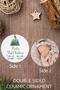 Personalized Baby's First Christmas Ornament Holiday Milestone Keepsake With Birth Stats