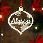 Personalized Christmas Ornament Laser Cut For Holiday Decor Made In USA Custom Name Gift Tag Bauble