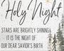 O Holy Night Christian Canvas For Farmhouse Christmas Mantel Decoration