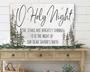 O Holy Night Christian Canvas For Farmhouse Christmas Mantel Decoration