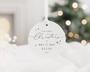 Personalized Our First Christmas As Mr & Mrs Ornament – Newlywed Keepsake Ceramic Wall Art