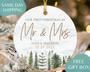 Personalized Our First Christmas As Mr & Mrs Ornament For Newlyweds - Touching Holiday Wall Art Decoration