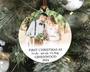 Personalized Our First Christmas As Mr & Mrs Ornament - Newlywed Gift With Photo For Holiday Decor