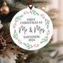 Personalized Our First Christmas As Mr & Mrs Ornament 2024 For Newlyweds - Heartfelt Gift And Wedding Keepsake