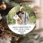 Personalized Our First Christmas As Mr & Mrs Ornament - Newlywed Gift With Photo For Holiday Decor