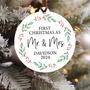 Personalized Our First Christmas As Mr & Mrs Ornament 2024 For Newlyweds - Heartfelt Gift And Wedding Keepsake