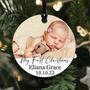 Touching Personalized Baby's First Christmas Ornament - Holiday Milestone Keepsake For New Parents