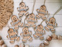 Custom Christmas Name Ornaments For Stockings And Gifts - 3D Gingerbread Snowflake Design