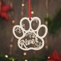 Thoughtful Personalized Pet Memorial Christmas Ornament 2024 - Custom Dog And Cat Ornament For Pet Lovers