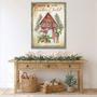 Retro Reindeer Chalet Canvas For Christmas - Vintage Holiday Decor For Living Room