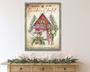 Retro Reindeer Chalet Canvas For Christmas - Vintage Holiday Decor For Living Room