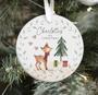 Personalized Woodland Animal Ornament For Kids - My First Christmas Stocking Stuffer Gift