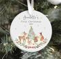 Personalized Woodland Animal Ornament For Kids - My First Christmas Stocking Stuffer Gift