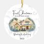 Personalized Watercolor Ornament For First Christmas In New Home 2024 - Custom Photo Gift