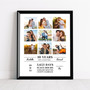 Personalized Family Timeline Canvas For 10th Wedding Anniversary Photo Collage - Unique Gift For Couples