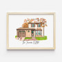 Personalized Watercolor House Painting Canvas - Ideal Housewarming Gift For New Homeowners Or Realtor Closing Present