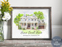 Thoughtful Custom House Portrait Canvas For Housewarming - Unique Digital Art For First Home Framed DéCor