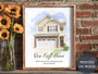 Thoughtful Custom House Portrait Canvas For Housewarming - Unique Digital Art For First Home Framed DéCor