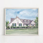 Personalized Watercolor House Canvas Housewarming Gift For New Homeowners Christmas And Mother's Day Gift