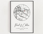 Personalized Watercolor Housewarming Canvas - New Home Gift Idea For Living Room Or Bedroom