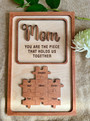 Heartfelt Dad Puzzle Wood Sign - Personalized Father's Day Gift For Living Room Decor