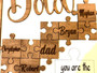 Thoughtful Dad Puzzle Wood Sign Christmas Gift From Kids With Personalized Names