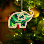 Personalized Elephant Family Suncatcher Ornament - Custom Decor for Elephant Lovers