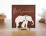 Thoughtful Elephant Family Wood Sign - Personalized Gift For Mom, Dad, Grandma & Grandpa For Mother's Day Or Father's Day Decor