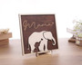 Thoughtful Elephant Family Wood Sign - Personalized Gift For Mom, Dad, Grandma & Grandpa For Mother's Day Or Father's Day Decor