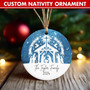 Personalized Faith And Family Nativity Ornament - Heartfelt Christmas Gift For Blended Families And Adoptions