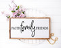Personalized Faith And Family Wood Sign Christian Gift For Home DéCor With Inspiring Religious Quote