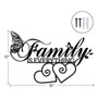 Family Is Everything Metal Sign - Heartfelt Wall Art For Living Room Or Bedroom DéCor - 16x10 Inch Black