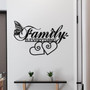 Family Is Everything Metal Sign - Heartfelt Wall Art For Living Room Or Bedroom DéCor - 16x10 Inch Black