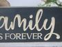 Family Is Forever Lightly Distressed Carved Wood Sign For Living Room DéCor