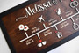 Personalized Family Timeline Wood Sign - Romantic Love Story Gift For Couples' Anniversary Or Wedding
