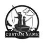 Personalized Father Son Fishing Metal Sign For Outdoor DéCor - Heartfelt Gift For Dad And Son