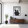 Touching Father Son Metal Wall Sign - Parental Love Home Decor For Father's Day Gift